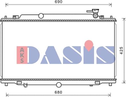 AKS Dasis 110092N - Radiatore, Raffreddamento motore autozon.pro