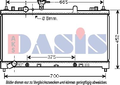 AKS Dasis 110067N - Radiatore, Raffreddamento motore autozon.pro