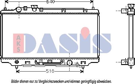 AKS Dasis 110004N - Radiatore, Raffreddamento motore autozon.pro