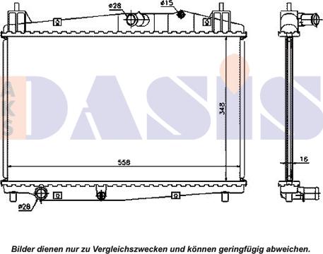 AKS Dasis 110072N - Radiatore, Raffreddamento motore autozon.pro