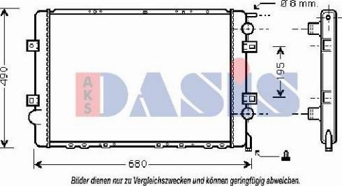 AKS Dasis 180046N - Radiatore, Raffreddamento motore autozon.pro