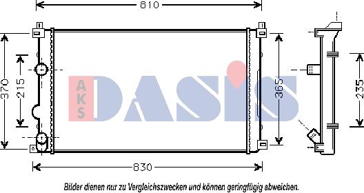 AKS Dasis 180053N - Radiatore, Raffreddamento motore autozon.pro