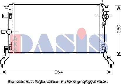 AKS Dasis 180069N - Radiatore, Raffreddamento motore autozon.pro