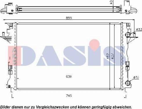 AKS Dasis 180002N - Radiatore, Raffreddamento motore autozon.pro