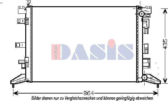 AKS Dasis 180074N - Radiatore, Raffreddamento motore autozon.pro