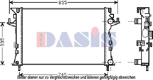 AKS Dasis 180076N - Radiatore, Raffreddamento motore autozon.pro