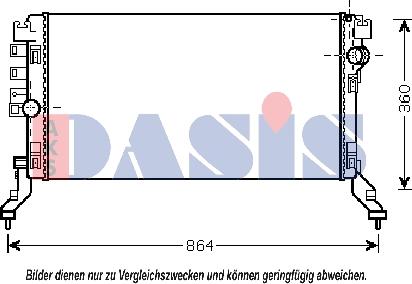 AKS Dasis 180071N - Radiatore, Raffreddamento motore autozon.pro