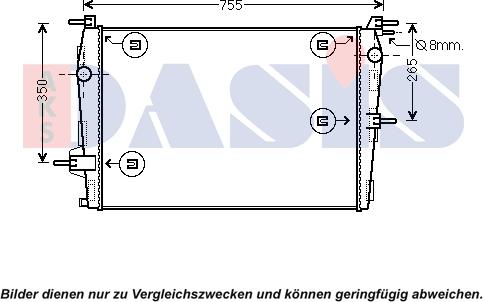 AKS Dasis 180102N - Radiatore, Raffreddamento motore autozon.pro