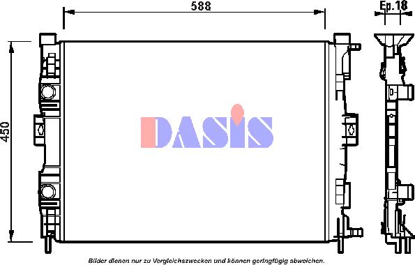 AKS Dasis 181001N - Radiatore, Raffreddamento motore autozon.pro