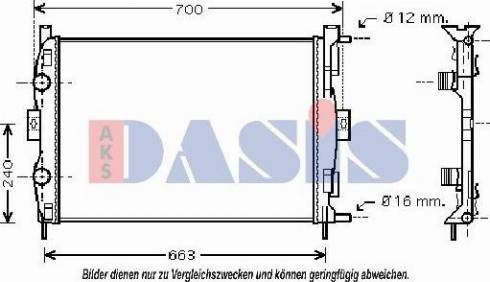 AKS Dasis 182013N - Radiatore, Raffreddamento motore autozon.pro