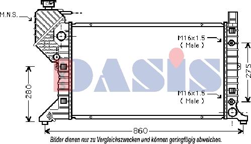 AKS Dasis 130003N - Radiatore, Raffreddamento motore autozon.pro