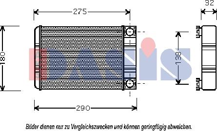 AKS Dasis 129009N - Scambiatore calore, Riscaldamento abitacolo autozon.pro