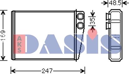 AKS Dasis 129020N - Scambiatore calore, Riscaldamento abitacolo autozon.pro