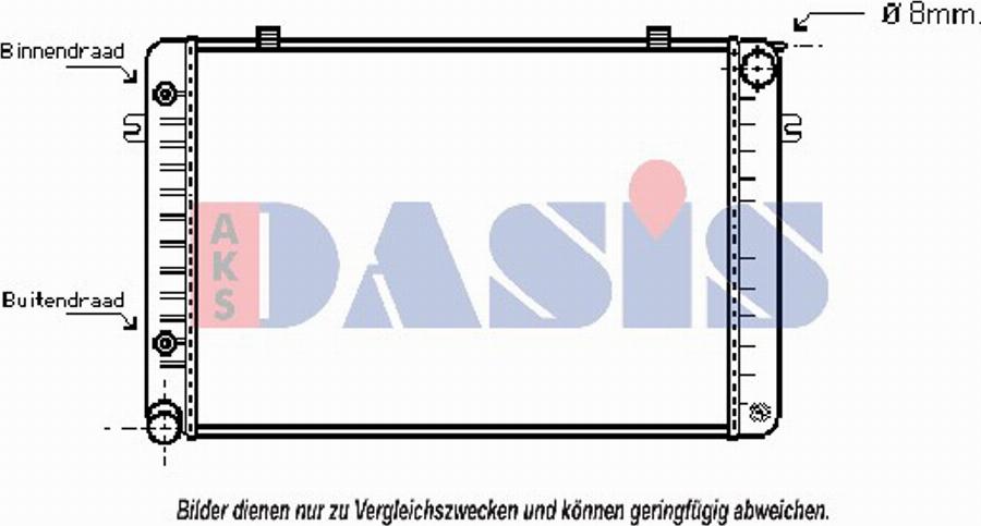 AKS Dasis 121700N - Radiatore, Raffreddamento motore autozon.pro