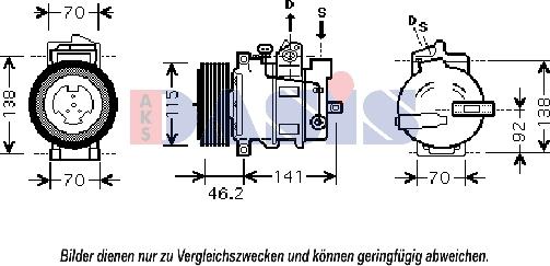 AKS Dasis 851849N - Compressore, Climatizzatore autozon.pro