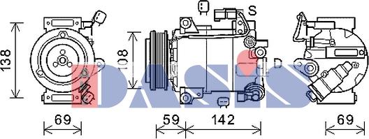 AKS Dasis 852793N - Compressore, Climatizzatore autozon.pro