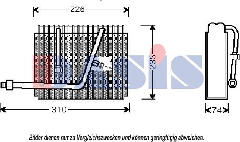 AKS Dasis 821850N - Evaporatore, Climatizzatore autozon.pro