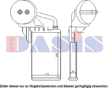 AKS Dasis 399001N - Scambiatore calore, Riscaldamento abitacolo autozon.pro