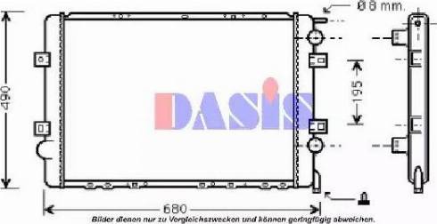 AKS Dasis 390001N - Radiatore, Raffreddamento motore autozon.pro