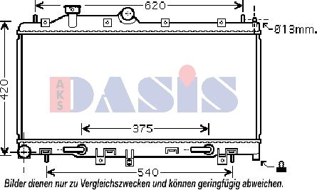 AKS Dasis 350041N - Radiatore, Raffreddamento motore autozon.pro