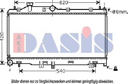 AKS Dasis 350038N - Radiatore, Raffreddamento motore autozon.pro