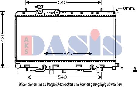 AKS Dasis 350022N - Radiatore, Raffreddamento motore autozon.pro