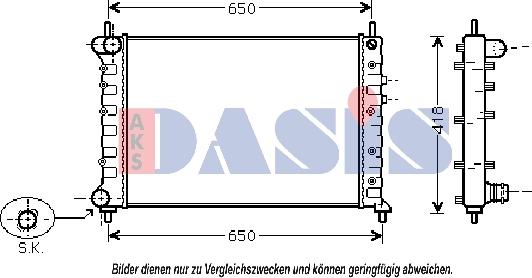 AKS Dasis 300007N - Radiatore, Raffreddamento motore autozon.pro