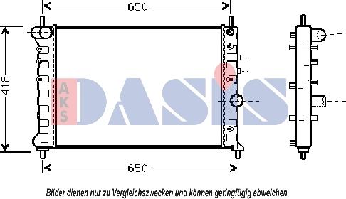 AKS Dasis 300003N - Radiatore, Raffreddamento motore autozon.pro