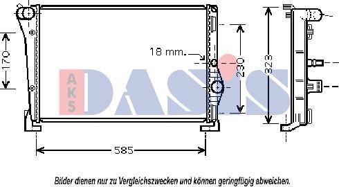 AKS Dasis 300002N - Radiatore, Raffreddamento motore autozon.pro