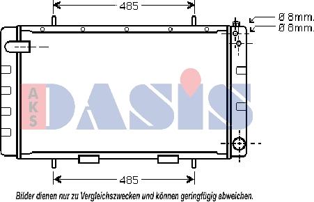 AKS Dasis 370510N - Radiatore, Raffreddamento motore autozon.pro