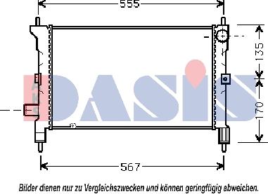 AKS Dasis 370030N - Radiatore, Raffreddamento motore autozon.pro