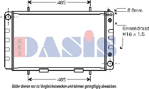 AKS Dasis 370025N - Radiatore, Raffreddamento motore autozon.pro