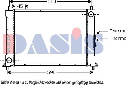 AKS Dasis 370390N - Radiatore, Raffreddamento motore autozon.pro