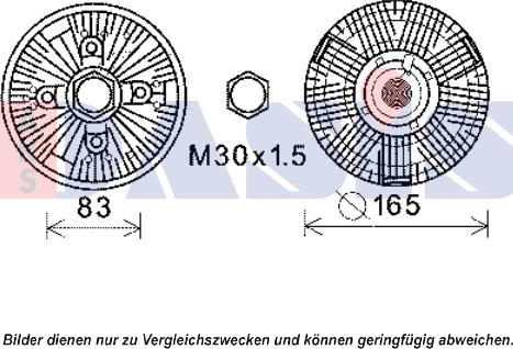 AKS Dasis 378036N - Giunto di collegamento, Ventilatore radiatore autozon.pro