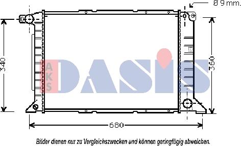 AKS Dasis 250360N - Radiatore, Raffreddamento motore autozon.pro