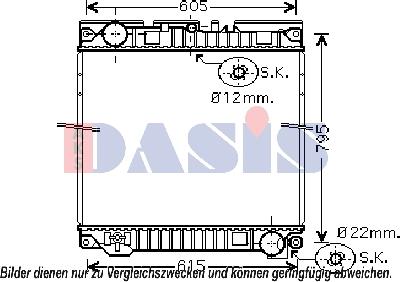 AKS Dasis 260014N - Radiatore, Raffreddamento motore autozon.pro