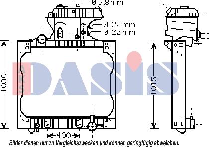 AKS Dasis 260015N - Radiatore, Raffreddamento motore autozon.pro