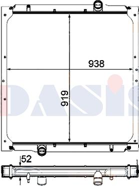 AKS Dasis 260039N - Radiatore, Raffreddamento motore autozon.pro