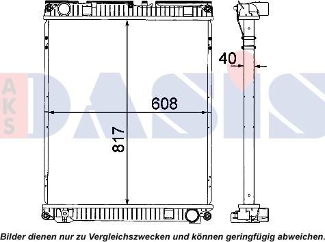 AKS Dasis 260037N - Radiatore, Raffreddamento motore autozon.pro