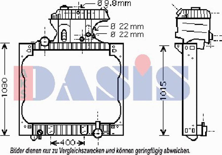 AKS Dasis 261910T - Radiatore, Raffreddamento motore autozon.pro