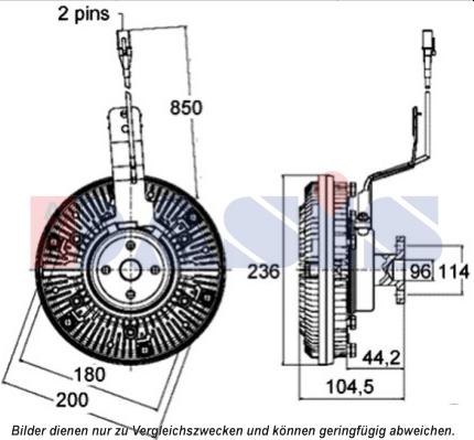 AKS Dasis 268053N - Giunto di collegamento, Ventilatore radiatore autozon.pro