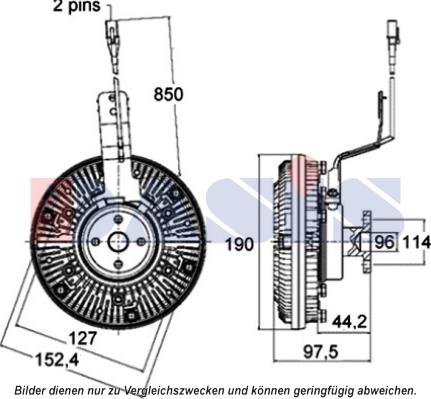 AKS Dasis 268052N - Giunto di collegamento, Ventilatore radiatore autozon.pro