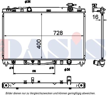 AKS Dasis 210257N - Radiatore, Raffreddamento motore autozon.pro