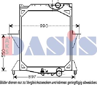 AKS Dasis 280009N - Radiatore, Raffreddamento motore autozon.pro