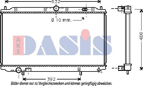 AKS Dasis 220014N - Radiatore, Raffreddamento motore autozon.pro