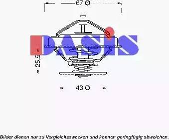 AKS Dasis 750411N - Termostato, Refrigerante autozon.pro