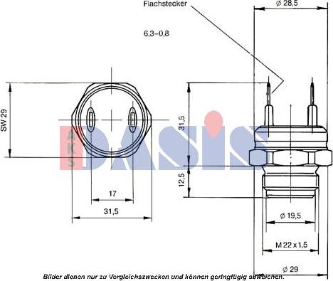 AKS Dasis 751041N - Sensore, Temperatura refrigerante autozon.pro