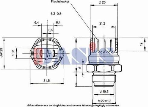 AKS Dasis 751057N - Sensore, Temperatura refrigerante autozon.pro