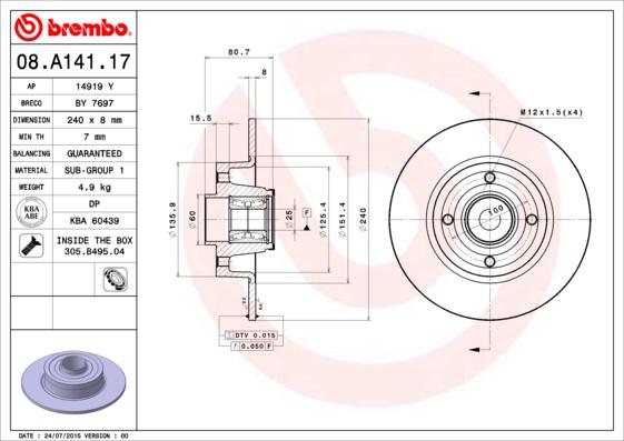 AP 14919 Y - Discofreno autozon.pro