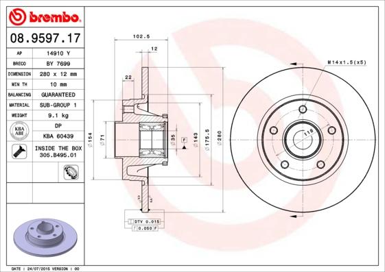 AP 14910 Y - Discofreno autozon.pro